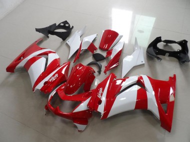 Rot Weiß Kawasaki ZX 250R 08-12 Motorrad Verkleidungen