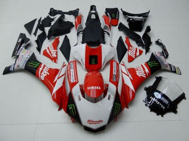 Rot Weiß Monster Yamaha R1 15-19 Motorrad Verkleidungen