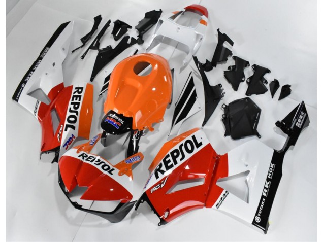 Rot Weiß Orange Repsol Honda CBR 600 RR 13-21 Motorrad Verkleidungen