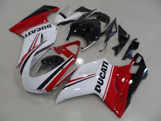 Rot Weiß Schwarz Ducati 848 1098 1198 07-14 Motorrad Verkleidungen