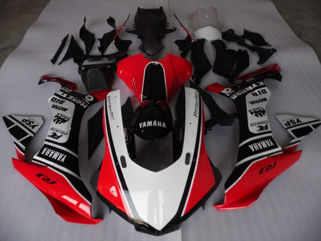 Rot Weiß Schwarz Yamaha R1 15-19 Motorrad Verkleidungen Rot Weiß Schwarz Yamaha R1 15-19 Motorrad Verkleidungen