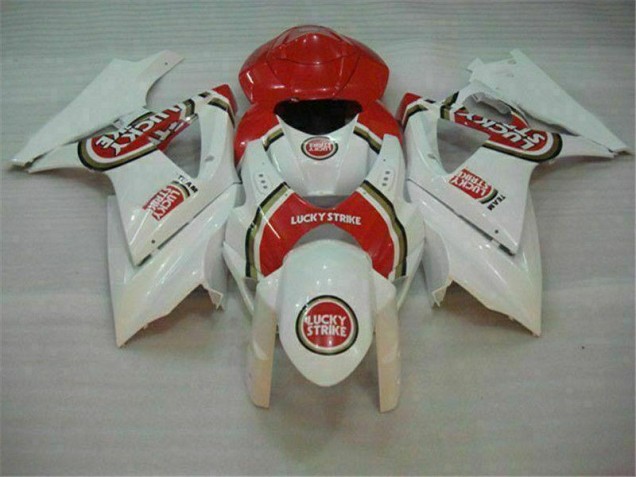 Rot Weiß Suzuki GSXR 1000 K7 07-08 Motorrad Verkleidungen Rot Weiß Suzuki GSXR 1000 K7 07-08 Motorrad Verkleidungen