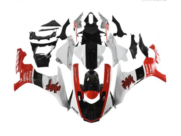 Rot Weiß Yamaha R1 15-19 Motorrad Vollverkleidung