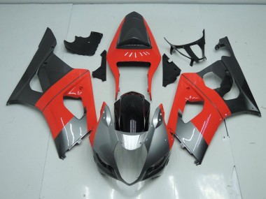 Rot und Grau Suzuki GSXR 1000 K3 03-04 Motorrad Verkleidungen