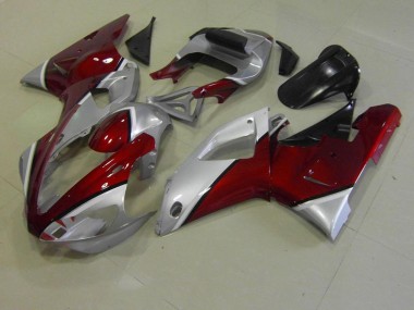 Rot und Silber Yamaha R1 00-01 Motorrad Verkleidungen
