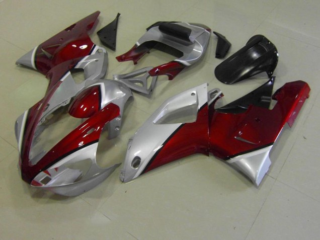 Rot und Silber Yamaha R1 00-01 Motorrad Verkleidungen Rot und Silber Yamaha R1 00-01 Motorrad Verkleidungen
