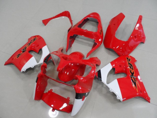 Rot und Weiß Kawasaki ZX9R 00-01 Motorrad Verkleidungen Rot und Weiß Kawasaki ZX9R 00-01 Motorrad Verkleidungen