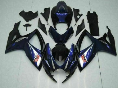 Schwarz Blau Suzuki GSXR 600 / 750 K6 06-07 Motorrad Verkleidung