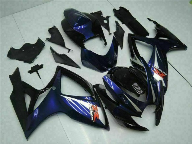 Schwarz Blau Suzuki GSXR 600 / 750 K6 06-07 Motorrad Vollverkleidung Schwarz Blau Suzuki GSXR 600 / 750 K6 06-07 Motorrad Vollverkleidung