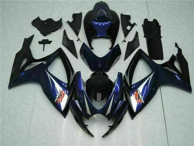 Schwarz Blau Suzuki GSXR 600 / 750 K6 06-07 Motorrad Vollverkleidung Schwarz Blau Suzuki GSXR 600 / 750 K6 06-07 Motorrad Vollverkleidung