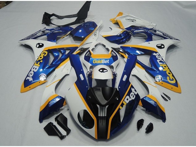 Schwarz Blau Weiß GoldBet BMW S1000RR 09-14 Motorrad Verkleidungen Schwarz Blau Weiß GoldBet BMW S1000RR 09-14 Motorrad Verkleidungen
