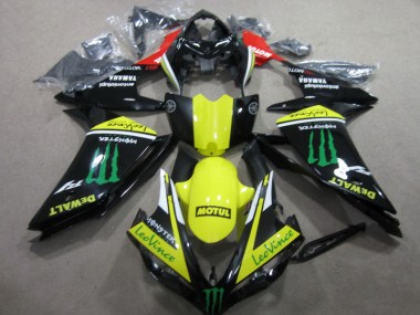 Schwarz Gelb Motul Leovince Yamaha R1 07-08 Motorrad Verkleidungen
