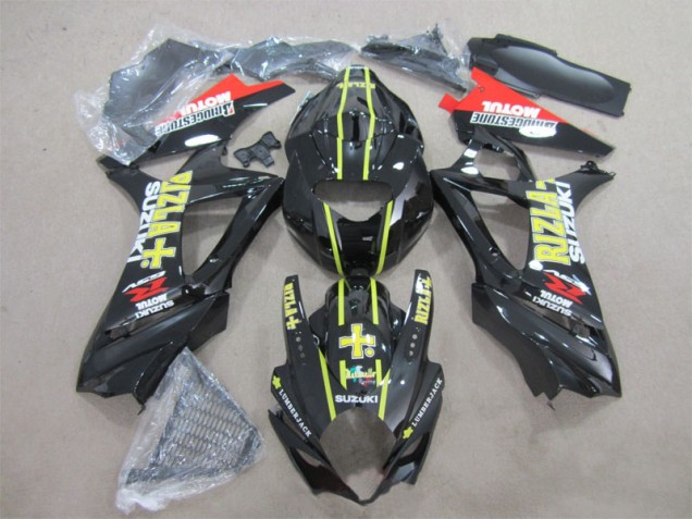 Schwarz Gelb Rizla Suzuki GSXR 1000 K7 07-08 Motorrad Verkleidungen