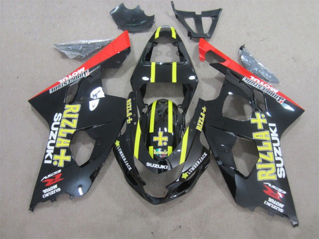 Schwarz Gelb Rizla Suzuki GSXR 600 K4 04-05 Motorrad Verkleidung Schwarz Gelb Rizla Suzuki GSXR 600 K4 04-05 Motorrad Verkleidung