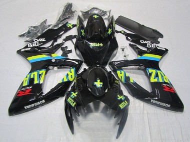 Schwarz Gelb Rizla Suzuki GSXR 600 K6 06-07 Motorrad Verkleidungen
