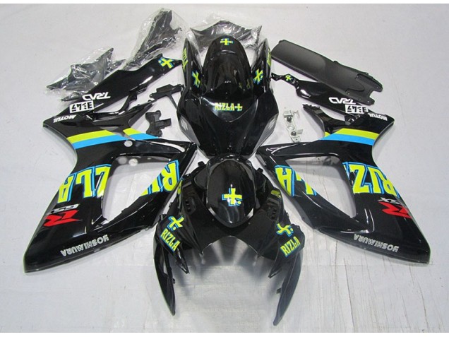 Schwarz Gelb Rizla Suzuki GSXR 600 K6 06-07 Motorrad Verkleidungen Schwarz Gelb Rizla Suzuki GSXR 600 K6 06-07 Motorrad Verkleidungen