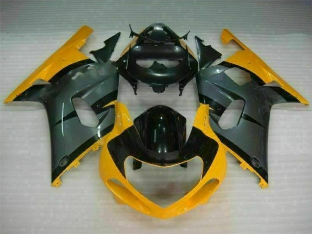 Schwarz Gelb Suzuki GSXR 600 / 750 K1 K2 K3 01-03 Motorrad Verkleidungen Schwarz Gelb Suzuki GSXR 600 / 750 K1 K2 K3 01-03 Motorrad Verkleidungen