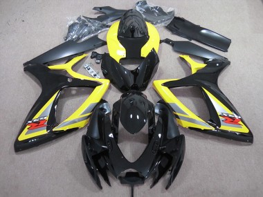 Schwarz Gelb Suzuki GSXR 600 K6 06-07 Motorrad Verkleidungen