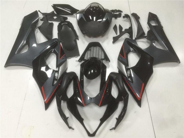 Schwarz Grau Suzuki GSXR 1000 K5 05-06 Motorrad Verkleidungen Schwarz Grau Suzuki GSXR 1000 K5 05-06 Motorrad Verkleidungen
