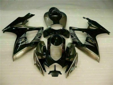 Schwarz Grau Suzuki GSXR 600 / 750 K6 06-07 Motorrad Verkleidung