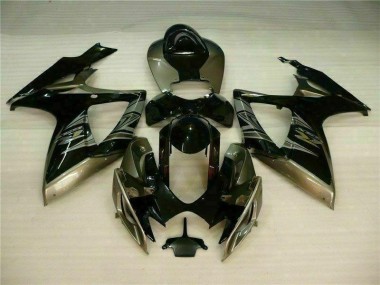 Schwarz Grau Suzuki GSXR 600 / 750 K6 06-07 Motorrad Verkleidungen