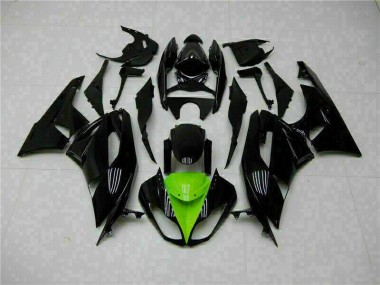 Schwarz Grün Kawasaki ZX6R 09-12 Motorrad Verkleidung