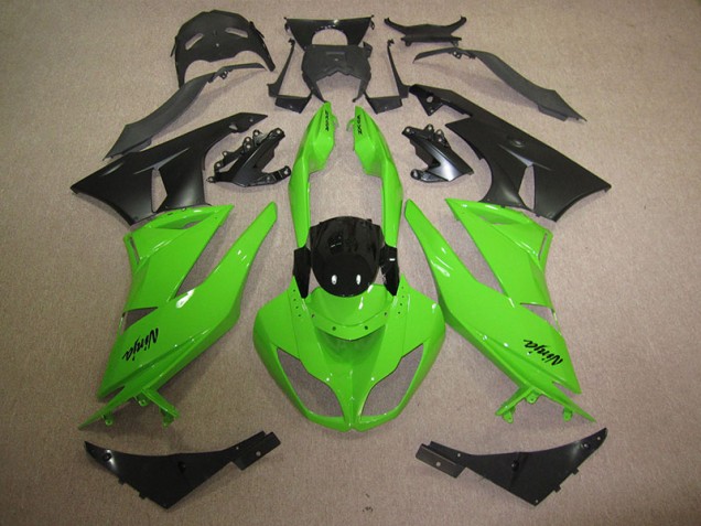 Schwarz Grün Kawasaki ZX6R 09-12 Motorrad Verkleidungen