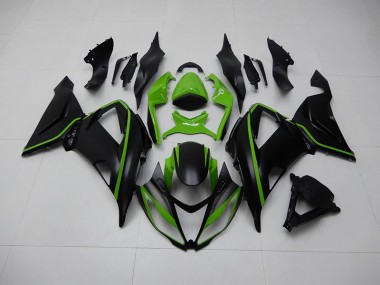 Schwarz Grün Kawasaki ZX6R 13-18 Motorrad Verkleidung