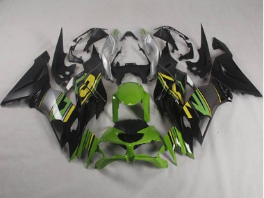 Schwarz Grün Kawasaki ZX6R 19-23 Motorrad Verkleidungen