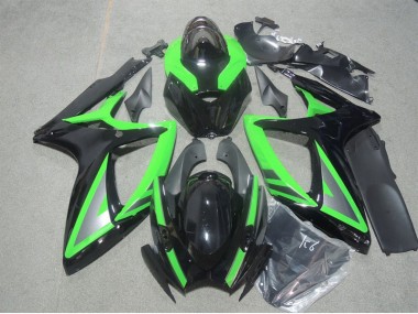 Schwarz Grün Suzuki GSXR 600 K6 06-07 Motorrad Verkleidung