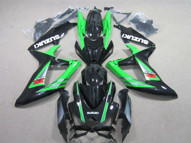 Schwarz Grün Suzuki GSXR 600 K6 06-07 Motorrad Verkleidungen Schwarz Grün Suzuki GSXR 600 K6 06-07 Motorrad Verkleidungen