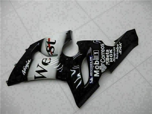 Schwarz Kawasaki ZX6R 05-06 Motorrad Verkleidungen Komplett Sets
