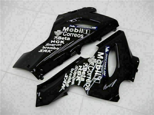 Schwarz Kawasaki ZX6R 05-06 Motorrad Verkleidungen Komplett Sets