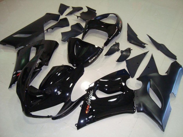 Schwarz Kawasaki ZX6R 05-06 Motorrad Vollverkleidung Schwarz Kawasaki ZX6R 05-06 Motorrad Vollverkleidung