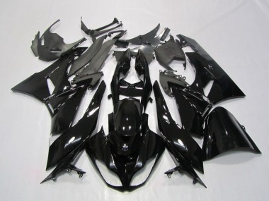 Schwarz Kawasaki ZX6R 09-12 Motorrad Verkleidungen