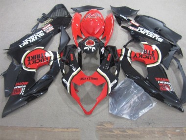 Schwarz Lucky Strike Rot Motul Suzuki GSXR 1000 K5 05-06 Motorrad Verkleidungen