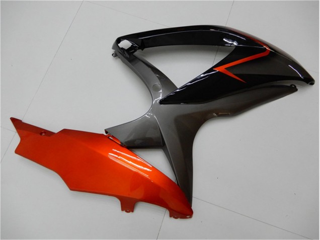 Schwarz Orange Grau Suzuki GSXR 600 / 750 K8 08-10 Motorrad Verkleidungen Schwarz Orange Grau Suzuki GSXR 600 / 750 K8 08-10 Motorrad Verkleidungen