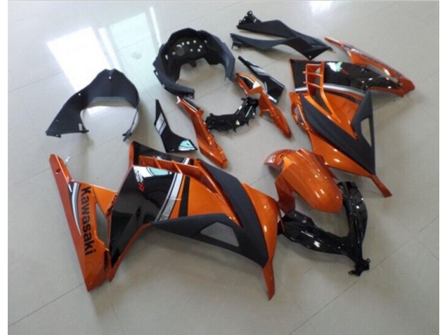 Schwarz Orange Kawasaki ZX 300R 13-16 Motorrad Verkleidungen Schwarz Orange Kawasaki ZX 300R 13-16 Motorrad Verkleidungen