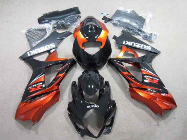 Schwarz Orange Suzuki GSXR 1000 K7 07-08 Motorrad Verkleidung Schwarz Orange Suzuki GSXR 1000 K7 07-08 Motorrad Verkleidung
