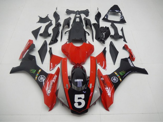 Schwarz Rot 5 Yamaha R1 15-19 Motorrad Verkleidungen