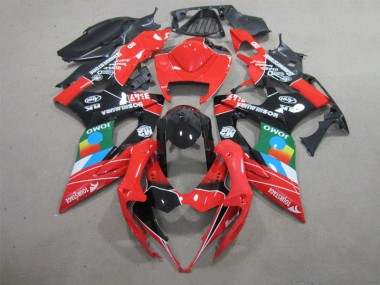 Schwarz Rot Grün Suzuki GSXR 1000 K5 05-06 Motorrad Verkleidungen
