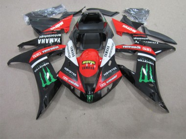 Schwarz Rot Motul Yamaha R1 02-03 Motorrad Verkleidungen