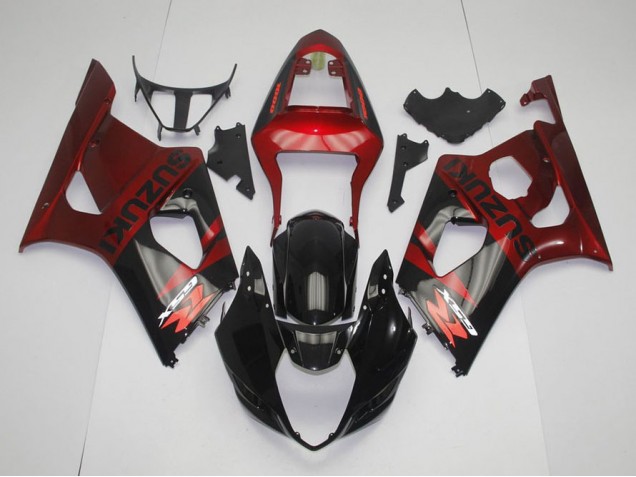 Schwarz Rot Suzuki GSXR 1000 K3 03-04 Motorrad Verkleidungen Schwarz Rot Suzuki GSXR 1000 K3 03-04 Motorrad Verkleidungen