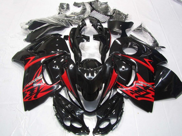 Schwarz Rot Suzuki GSXR 1300 Hayabusa 08-20 Motorrad Verkleidungen Schwarz Rot Suzuki GSXR 1300 Hayabusa 08-20 Motorrad Verkleidungen