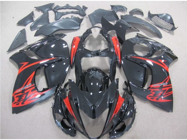 Schwarz Rot Suzuki GSXR 1300 Hayabusa 08-20 Motorrad Verkleidungen & Plastik Schwarz Rot Suzuki GSXR 1300 Hayabusa 08-20 Motorrad Verkleidungen & Plastik