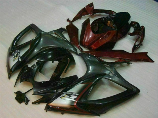 Schwarz Rot Suzuki GSXR 600 / 750 K6 06-07 Motorrad Verkleidung Schwarz Rot Suzuki GSXR 600 / 750 K6 06-07 Motorrad Verkleidung