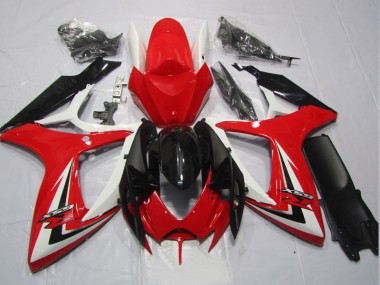 Schwarz Rot Suzuki GSXR 600 K6 06-07 Motorrad Verkleidungen