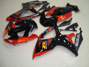 Schwarz Rot Suzuki GSXR 750 K6 06-07 Motorrad Verkleidung