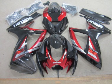 Schwarz Rot Suzuki GSXR 750 K6 06-07 Motorrad Verkleidungen