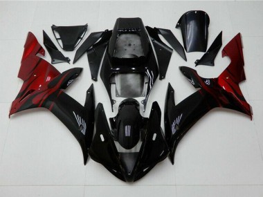 Schwarz Rot Yamaha R1 02-03 Motorrad Verkleidungen